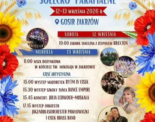 Dożynki Sołecko-Parafialne w Zakrzowie – świętowanie już 12 i 13 września
