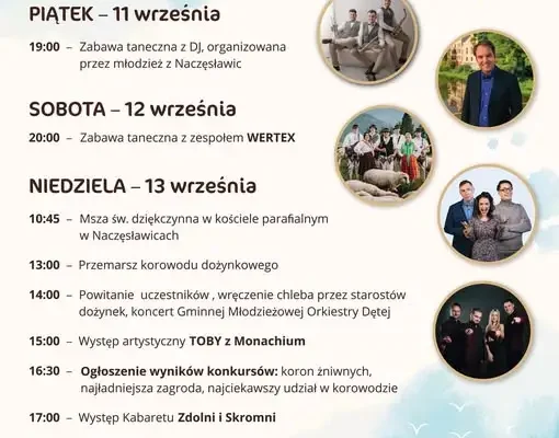 Dożynki Gminne w Naczęsławicach 2026 – trzy dni świętowania