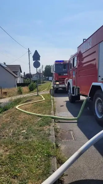 Pożar ścierniska w Reńskiej Wsi – strażacy w akcji