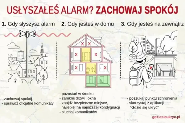 Alarm w Kędzierzynie-Koźlu: jak się zachować? Poradnik PSP