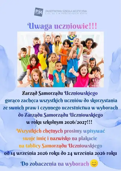 Wybory do Zarządu Samorządu Uczniowskiego – zgłoszenia do 24 września