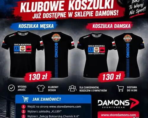 Klubowe koszulki Sekcji Bokserskiej Chemik Kędzierzyn-Koźle już dostępne