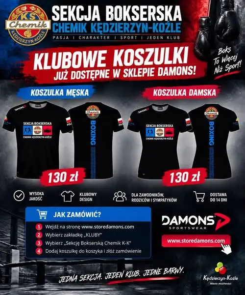 Klubowe koszulki Sekcji Bokserskiej Chemik Kędzierzyn-Koźle już dostępne
