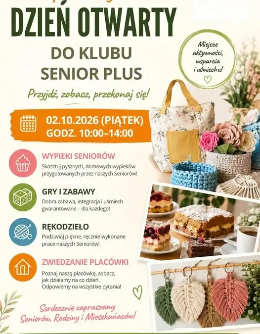 Dzień Otwarty w Klubie Senior Plus – świętujemy rok działalności