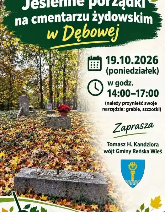Anioły z Reńskiej Szkoły posprzątają cmentarz żydowski w Dębowej