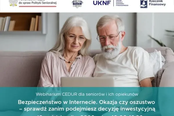 Bezpłatne webinarium dla seniorów o bezpieczeństwie w sieci – 13 października
