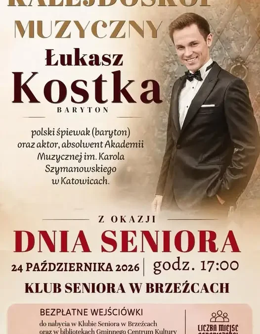 Dzień Seniora w Gminie Bierawa – koncert Łukasza Kostki w Brzeźcach